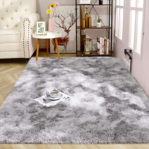 Tapis gris dégradé clair 60x120 cm