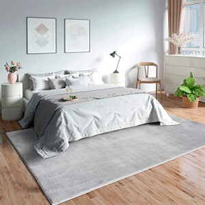 Tapis gris rond 80x150 cm