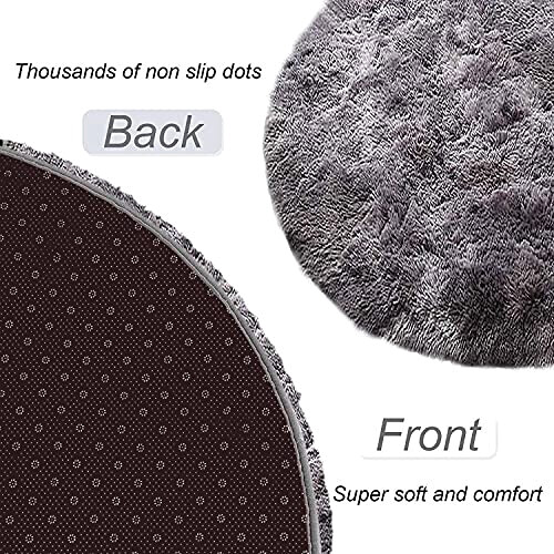 Tapis gris noir 140 cm variant 2 