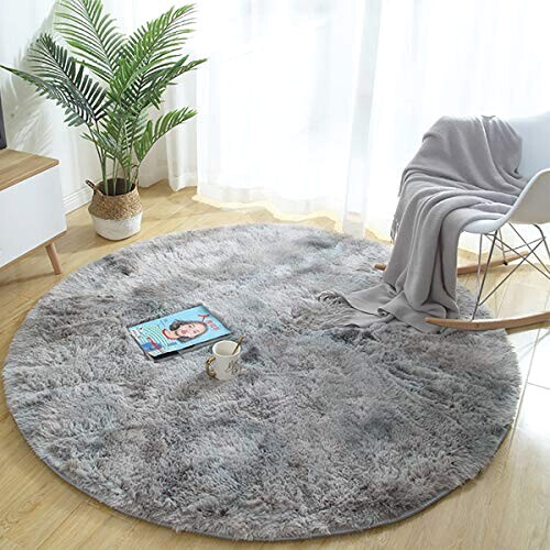 Tapis gris blanc rond 100x100 cm variant 0 