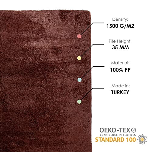 Tapis marron 80x150 cm variant 3 