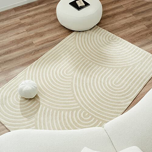 Tapis beige crème 80x300 cm variant 4 