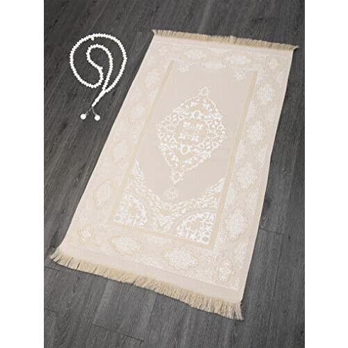 Tapis beige blanc/ 120x68 cm