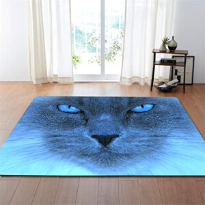 Tapis Chat yeux bleus 40x60 cm
