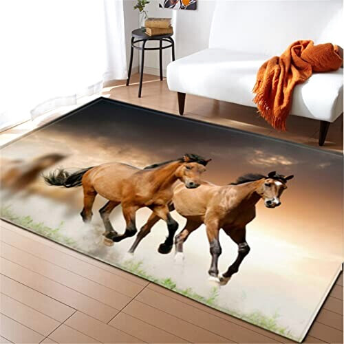 Tapis Cheval brun 40x60 cm