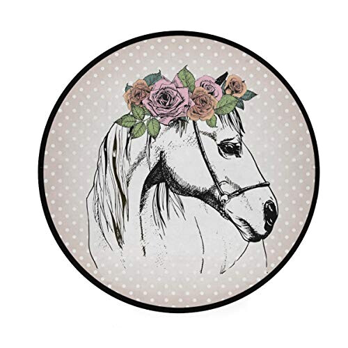 Tapis Cheval multicolore rond 92x92 cm variant 0 