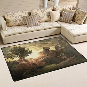 Tapis Dinosaure multicolore 50x80 cm