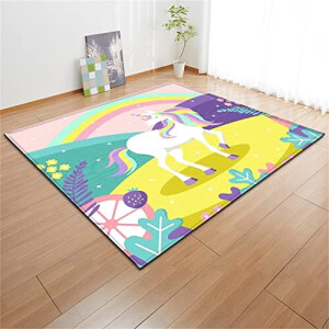 Tapis Licorne jaune 50x80 cm