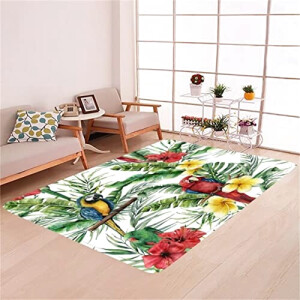 Tapis Perroquet, Pie, Toucan - Oiseau - couleur 40x60 cm