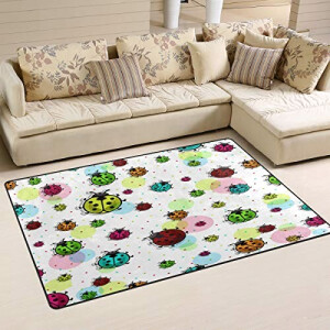 Tapis Coccinelle multicolore 50x80 cm