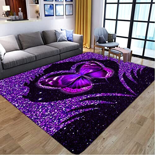 Tapis Papillon violet 140x200 cm