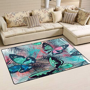 Tapis Papillon multicolore 100x150 cm