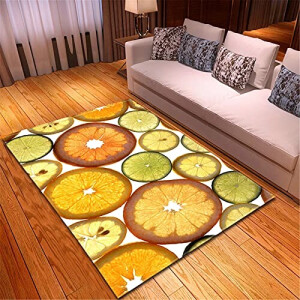 Tapis Orange Fruit orange chaux 40x60 cm