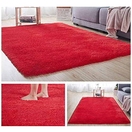 Tapis rouge plus Épais 160x200 cm