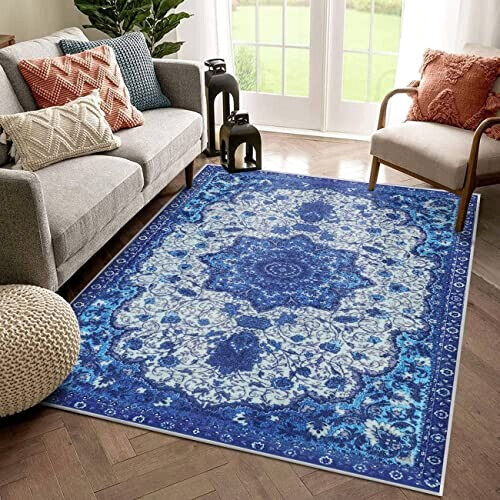 Tapis bleu 160x200 cm variant 2 