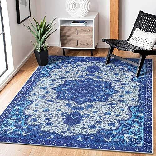 Tapis bleu 120x160 cm