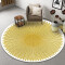 Tapis jaune rond 80x80 cm - miniature