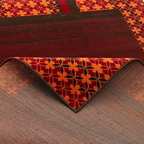 Tapis orange rouge 80x150 cm variant 2 