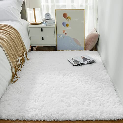 Tapis blanc 185x185 cm