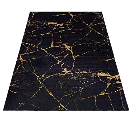 Tapis noir or / 120x170 cm variant 5 