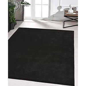 Tapis noir rond 80x150 cm