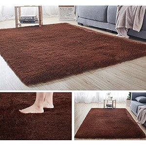 Tapis marron foncé 100x160 cm