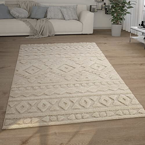 Tapis beige crème 160x220 cm