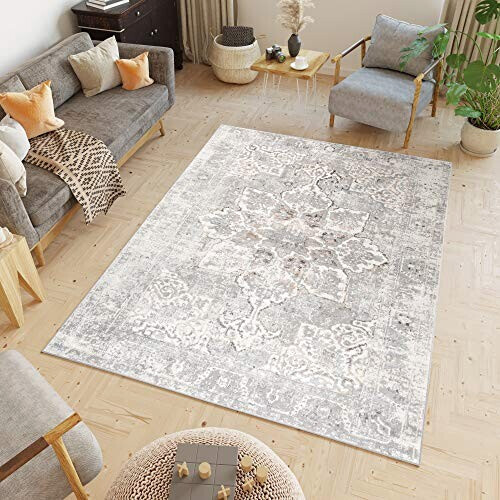 Tapis beige gris clair 200x300 cm