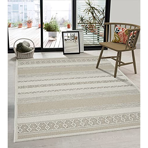 Tapis beige - rond 200x280 cm