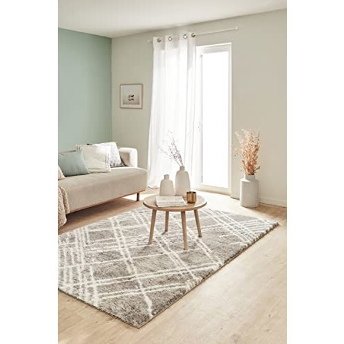 Tapis beige gris 120x160 cm variant 3 